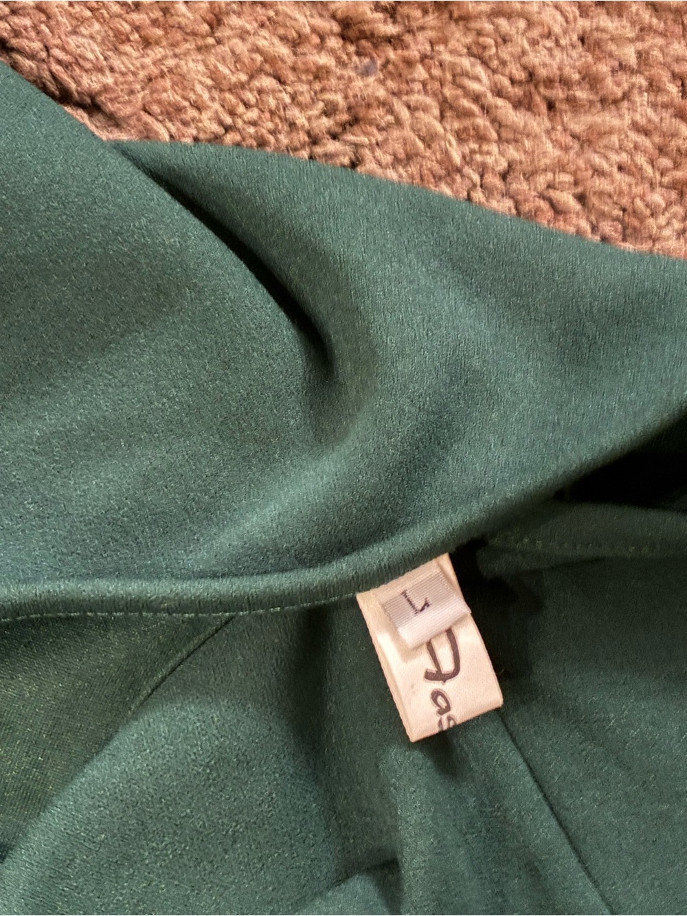 Women's Emerald Green Dress with Subtle Label Detail